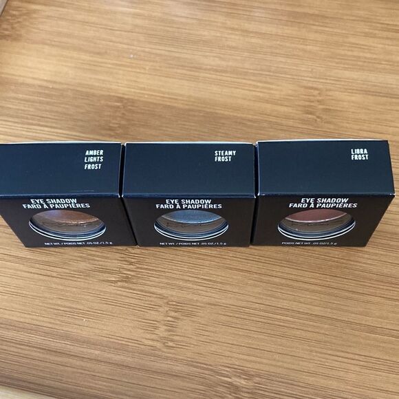 Mac Eye Shadow Frosts-Amber Lights, Steamy, & Libra - Picture 3 of 9